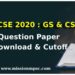 UPSC Prelims General studies Question paper 2020 Paper I 2